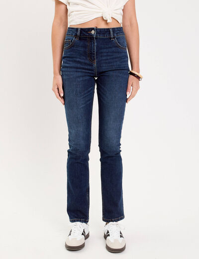 Jean droit regular taille standard denim brut femme