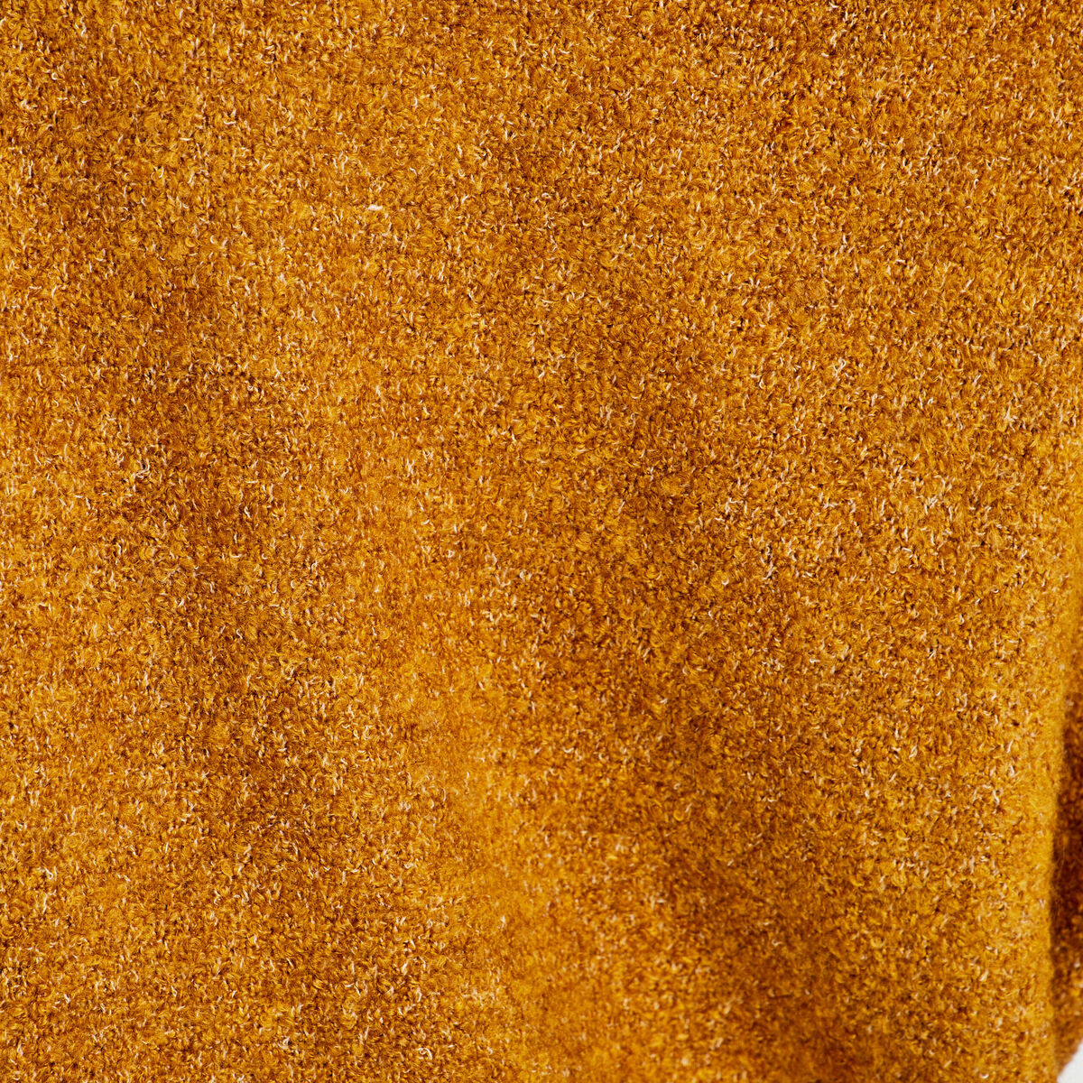 Pull manches longues col en V camel femme