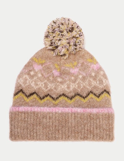 Bonnet taupe femme