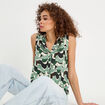 Chemise sans manches vert femme