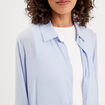 Chemise manches longues bleu femme