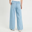 Pantalon large en jean denim bleach femme