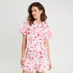 Chemise manches courtes rose fushia femme