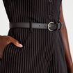 Combinaison large ceinture amovible noir femme