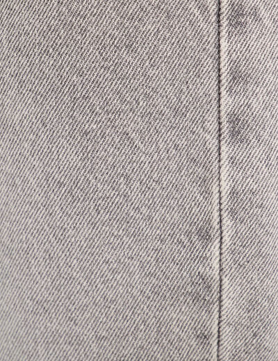 Jeans mom taille haute denim gris femme