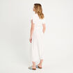 Robe longue évasée cache-coeur ecru femme