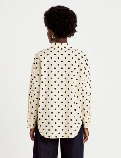 Chemise oversize manches longues blanc femme