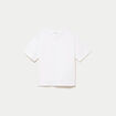 T-shirt col rond manches courtes blanc femme