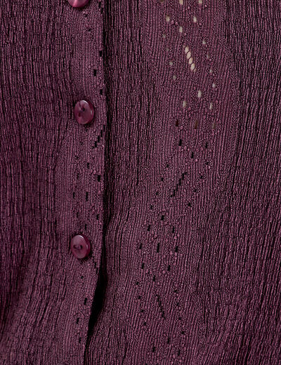 Blouse Sophie - manches 3/4 marron femme