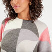 Pull manches longues gris clair femme