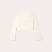 Gilet ajouré noué ecru femme