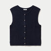 Gilet sans manches bleu marine femme