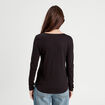 T-shirt manches longues noir femme