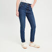 Jeans droit taille haute denim brut femme