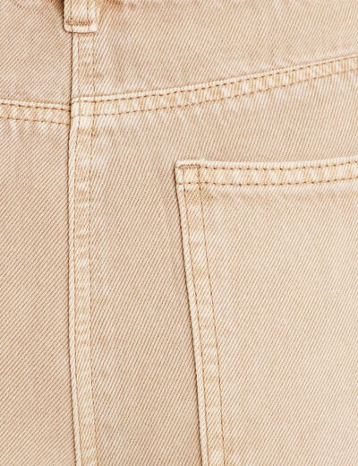 Jeans droit 5 poches sable femme