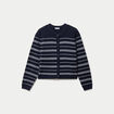 Gilet manches longues bleu marine femme