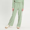 Pantalon large vert fluo femme