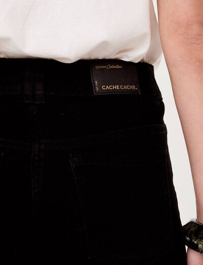 Jean regular taille standard denim noir femme