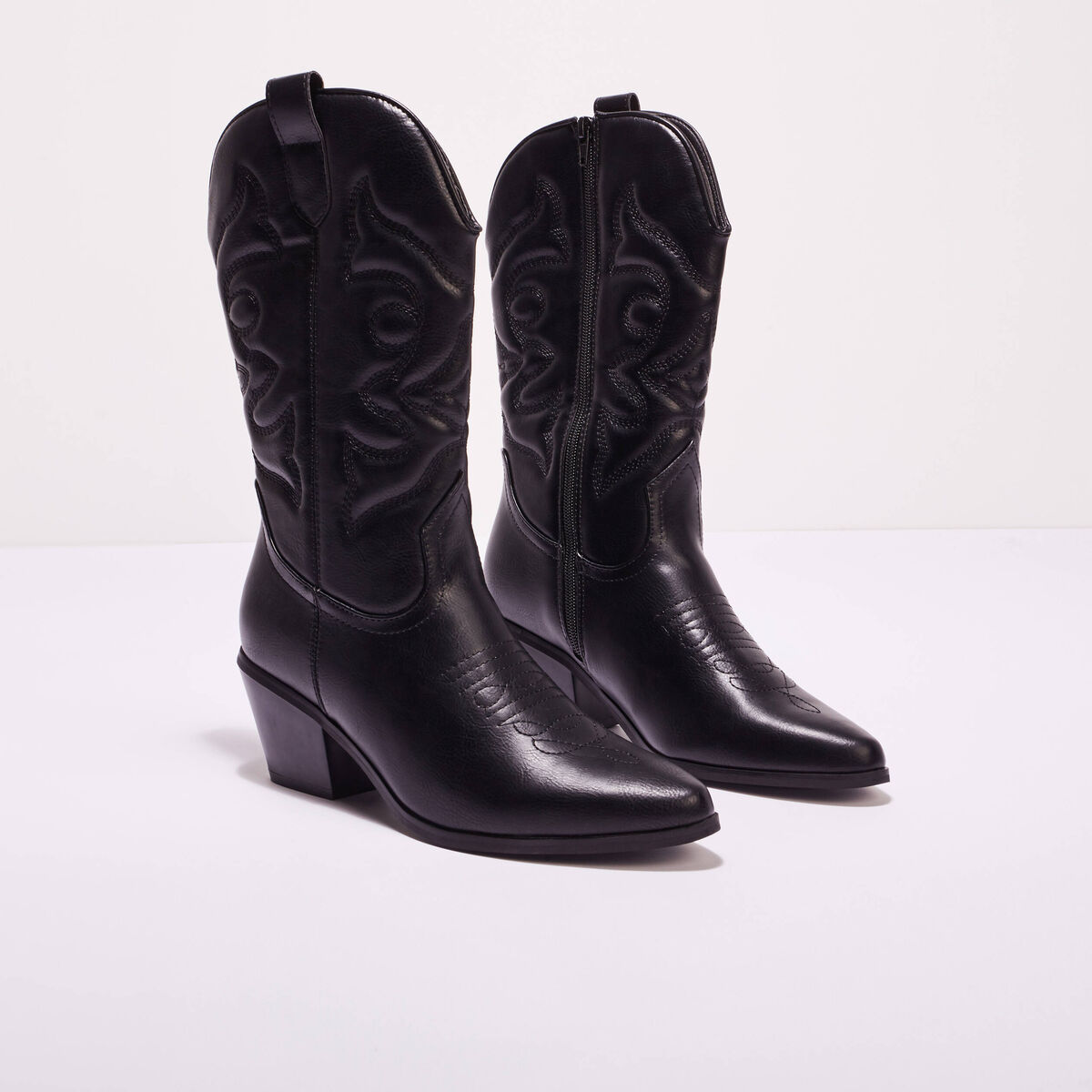 Bottes esprit western noir femme