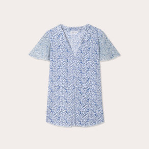 Blouse Fanny - manches courtes blanc femme
