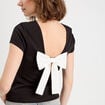 T-shirt manches courtes noir femme