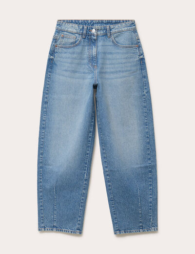 Jeans baggy taille basse denim triple stone femme
