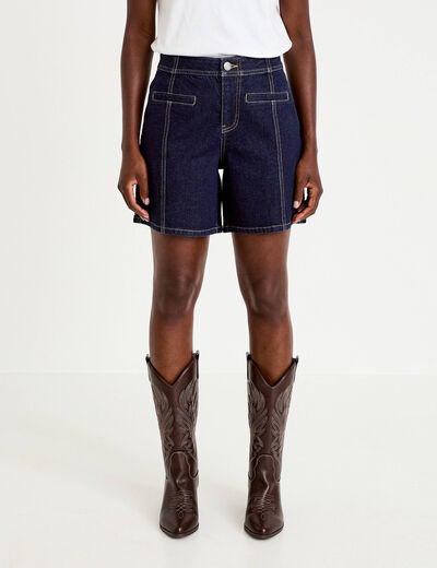 Short en jean denim brut femme
