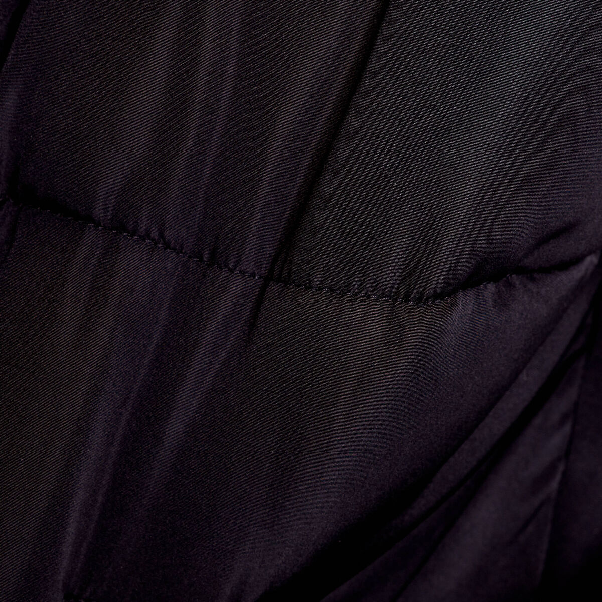 Doudoune droite zippée noir femme