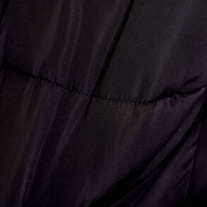 Doudoune droite zippée noir femme