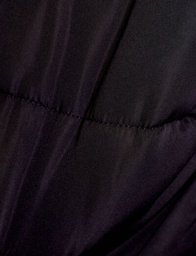 Doudoune droite zippée noir femme