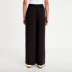 Pantalon large taille standard noir femme