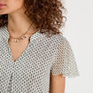 Blouse Fanny - manches courtes noir femme