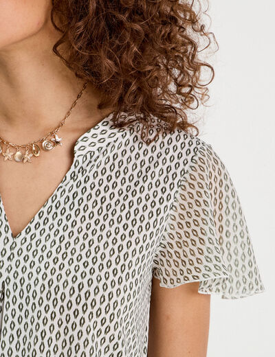 Blouse Fanny - manches courtes noir femme