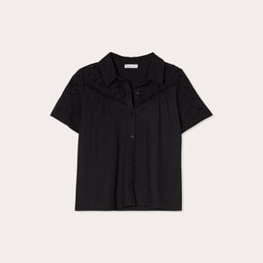 chemise broderie anglaise noir femme Chemise broderie anglaise noir femme