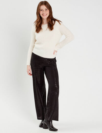 Pull manches longues ecru femme