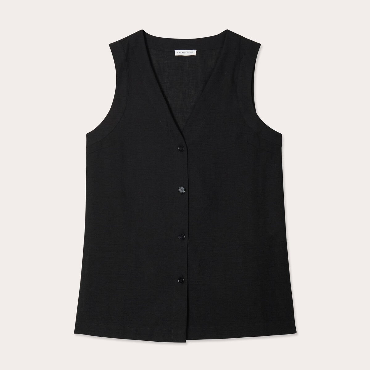 Gilet sans manches noir femme