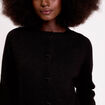 Gilet boutons coeur noir femme
