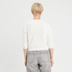 Pull manches 3/4 ecru femme