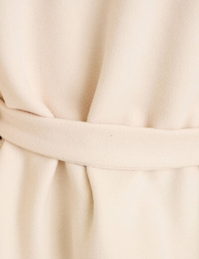 Poncho en fausse fourrure ivoire femme