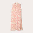 Robe chemise évasée beige femme