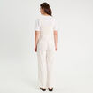 Combinaison pantalon bretelles blanc femme