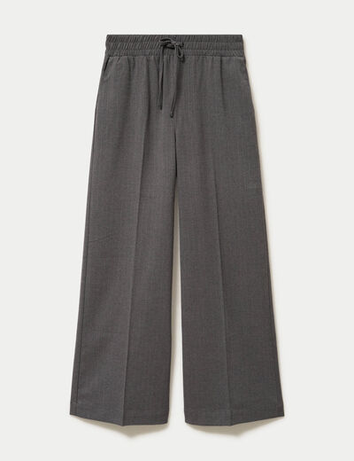 Pantalon bootcut taille standard gris femme