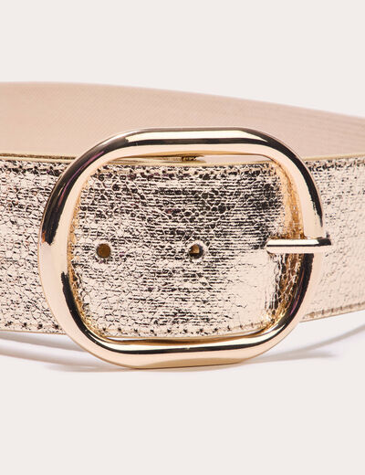 Ceinture élastiquée couleur or femme