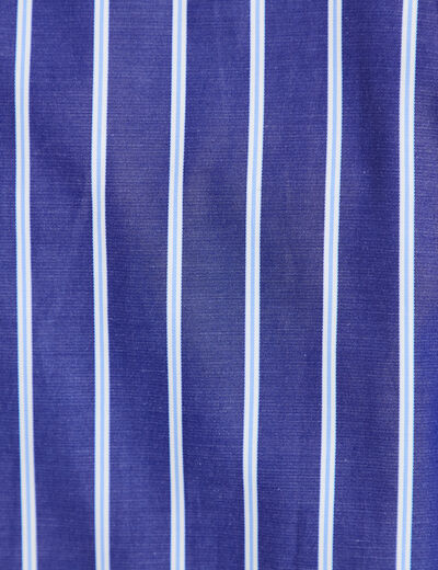 Chemise oversize manches longues bleu femme