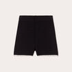Short tricot droit ajouré noir femme