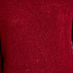 Pull ajour&eacute; col bateau manches longues rouge fonc&eacute; femme