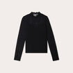 T-shirt col montant noir femme