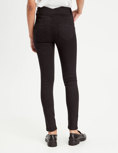 Jeans slim push up denim noir femme