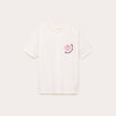T-shirt col rond manches courtes ecru femme