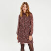 Robe évasée taille smockée rose femme